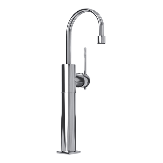 Rubi Hadria Raised Single Lever Bassin Faucet With Drain- Chrome - Renoz