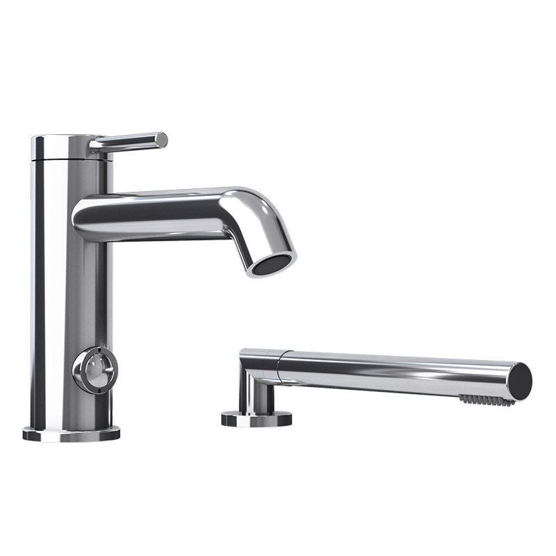 Rubi 8" Vertigo Two Pieces Bathtub Faucet- Chrome - Renoz