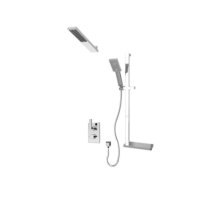 Rubi Kali 1/2 Thermostatic Shower Kit With With Straight Wall-mounted Shower Head - Chrome - Renoz