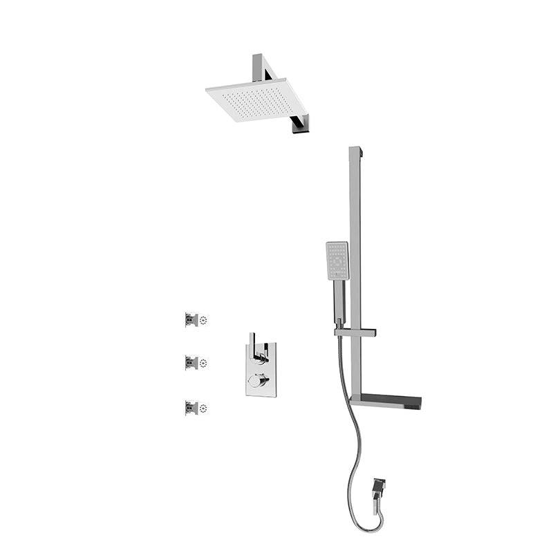 Rubi Jawa 1/2 Inch Thermostatic Shower Kit With Body Jet- Chrome - Renoz