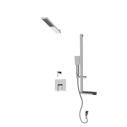 Rubi Jawa 3/4 Inch Thermostatic Shower Kit With Wall-mounted Shower Head - Chrome - Renoz