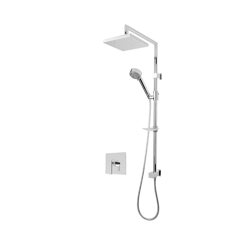 Rubi Kali 3/4 Inch Thermostatic Shower Kit With 8" Shower Head - Chrome - Renoz