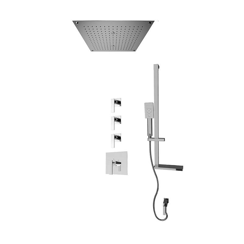 Rubi Kali 3/4 Inch Thermostatic Shower Kit With Built in Shower Head - Chrome - Renoz