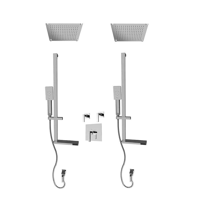 Rubi Jawa 3/4 Inch Dual Thermostatic Shower Kit With 10" Built-in Shower Head - Chrome - Renoz