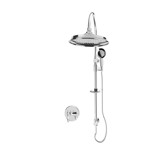 Rubi Saïda 1/2 Inch Thermostatic Shower Kit With Body Jet - Chrome - Renoz