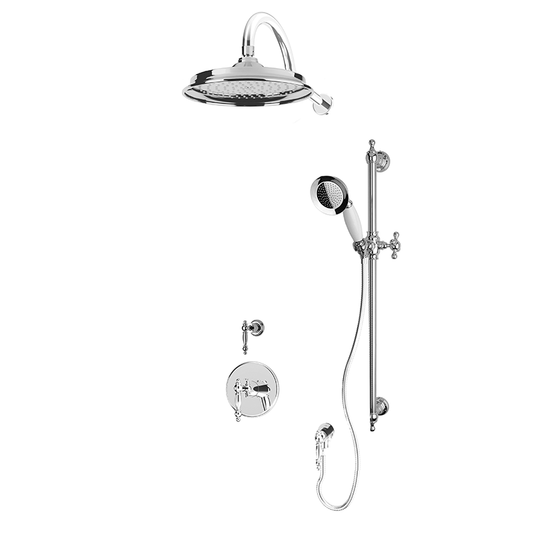 Rubi Saïda 3/4 Inch Thermostatic Shower Kit With 9" Round Shower Head - Chrome - Renoz