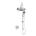 Rubi Qabil 3/4 Inch Thermostatic Shower Kit With Hand Shower - Chrome - Renoz