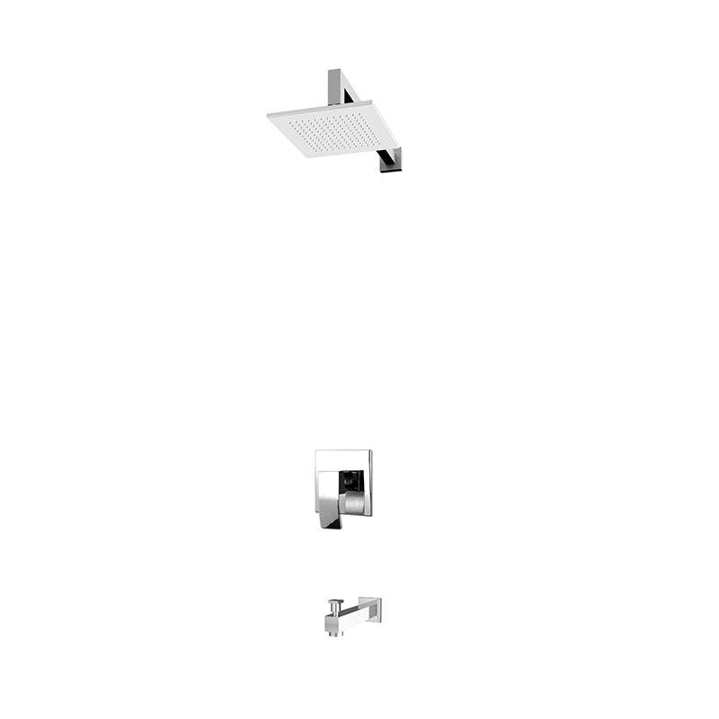 Rubi Pressure Balanced Shower Kit With Square Wall Mounted Shower Head - Chrome - Renoz