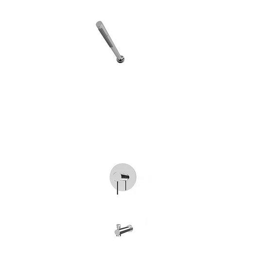 Rubi Kronos Pressure Balanced Shower Kit With Wall Mounted Straight Shower Head - Chrome - Renoz