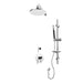 Rubi Kronos 3/4 Inch Thermostatic Shower Kit With Wall Mount Round Shower Head - Chrome - Renoz