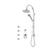 Rubi 3/4 Inch Thermostatic Shower Kit With Round Shower Head and Body Jet - Chrome - Renoz