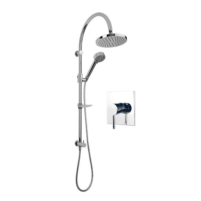 Rubi Vertigo Pressure Balanced Shower Kit With Round Shower Head - Chrome - Renoz