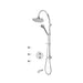 Rubi Vertigo 1/2 Inch Thermostatic Shower Kit With Round Shower Head and Body Jet - Chrome - Renoz