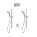 Rubi Vertigo 1/2 Inch Thermostatic Shower Kit With Built in Shower Head and Dual Hand Shower - Renoz