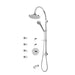 Rubi Vertigo 3/4 Inch Thermostatic Shower Kit With Round Shower Head, Body Jet and Tub Filler - Chrome - Renoz