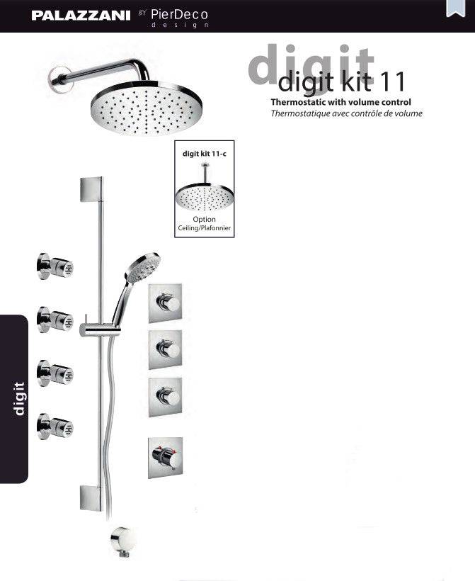 PierDeco Palazzani Digit Kit 11 Shower Kit - Renoz