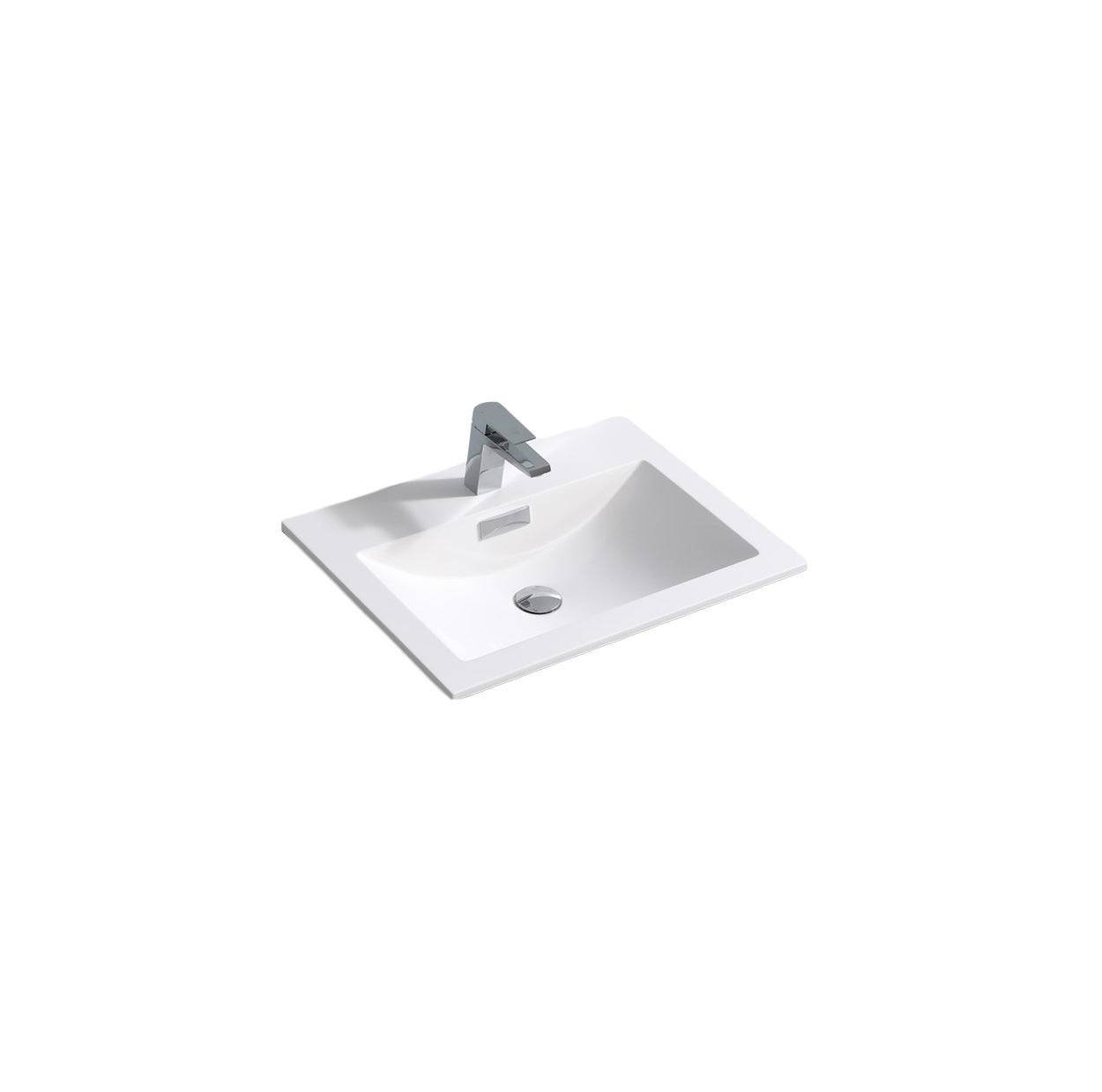 Kube Bath Sink For 24 Inch De Lusso And Milano Bathroom Vanity - Renoz