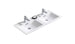 Kube Bath Sink For 48 Inch Double Sink De Lusso And Milano Bathroom Vanity - Renoz