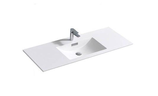 Kube Bath Sink For 48 Inch Single Sink De Lusso And Milano Bathroom Vanity - Renoz