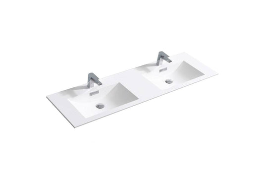 Kube Bath Sink For 60" Double Sink De Lusso And Milano Vanities - Renoz