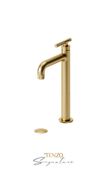 Tenzo BELLACIO-F 11H Tall Single Hole Lavatory Faucet With Drain