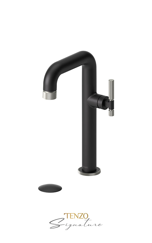 Robinet de lavabo monotrou haut 10H Tenzo BELLACIO-F avec drain