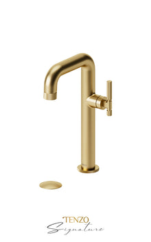 Tenzo BELLACIO-F 10H Tall Single Hole Lavatory Faucet With Drain