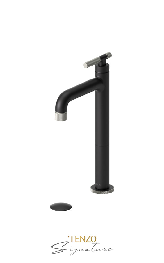 Robinet de lavabo monotrou haut 11H Tenzo BELLACIO-F avec drain