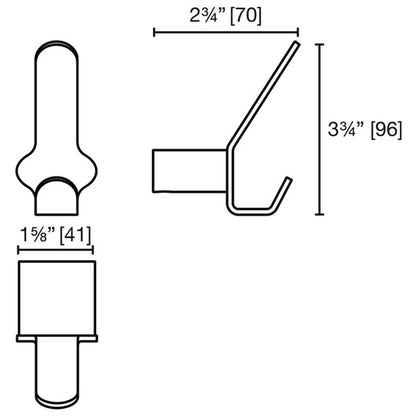 Laloo Farrow Double Robe Hook F1482