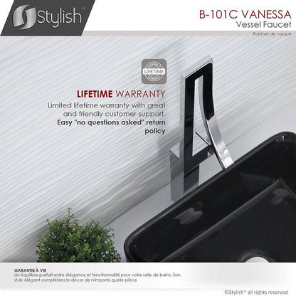 Stylish Vanessa Single Handle 17" Bathroom Faucet for Single Hole Brass Vessel Mixer Tap- Polished Chrome B-101C - Renoz