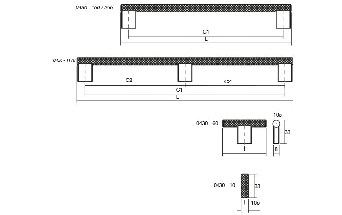 Marathon Hardware Graf Mini by Viefe (V0430256L24) - Brushed Stainless Steel