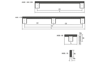 Marathon Hardware Graf Mini by Viefe (V0430256L24) - Brushed Stainless Steel