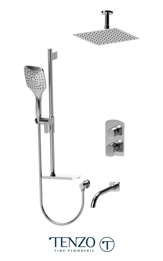 Tenzo - Delano Pressure Balanced T-box Shower Kit With 3 Functions - DEPB33-513315