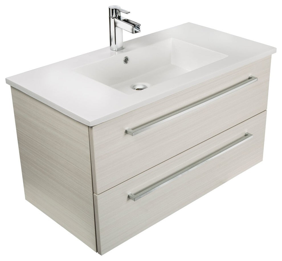 Meuble-lavabo mural simple pour salle de bain Cutler Silhouette