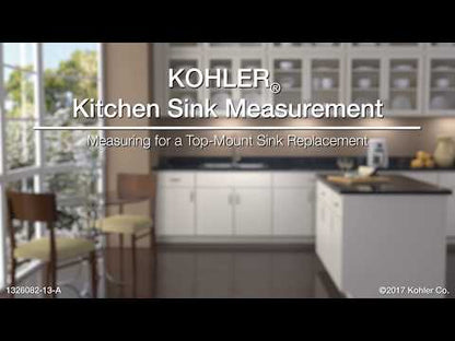 Kohler - 25" X 22" X 8-3/4" Top-Mount Single-Bowl Kitchen Sink With Single Faucet Hole