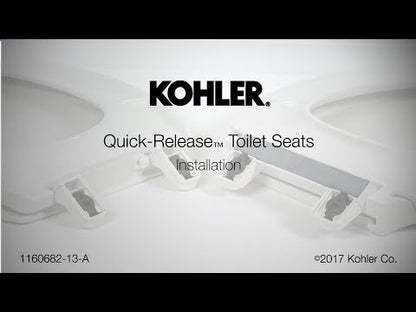 Siège de toilette rond à fermeture silencieuse et veilleuse Cachet de Kohler, blanc