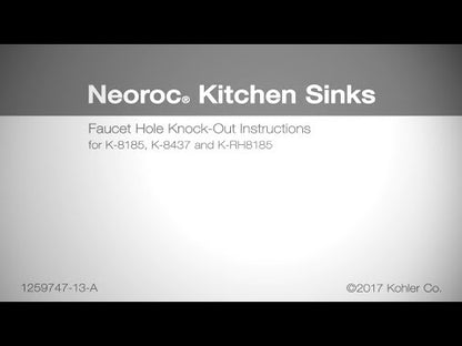 Kohler Kennon 33" X 22" X 9-5/8" Neoroc Top Mount Undermount Double Equal Kitchen Sink - Matte Black