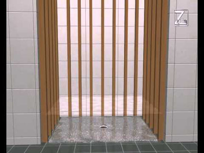 ZITTA Shower tray 60x32 BUILT IN RIGHT waste white