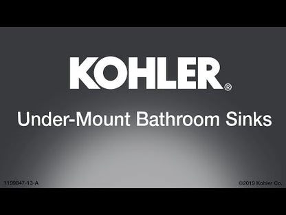 Kohler Lavabo de salle de bain ovale sous plan Caxton 19" x 15" avec trop-plein - Blanc