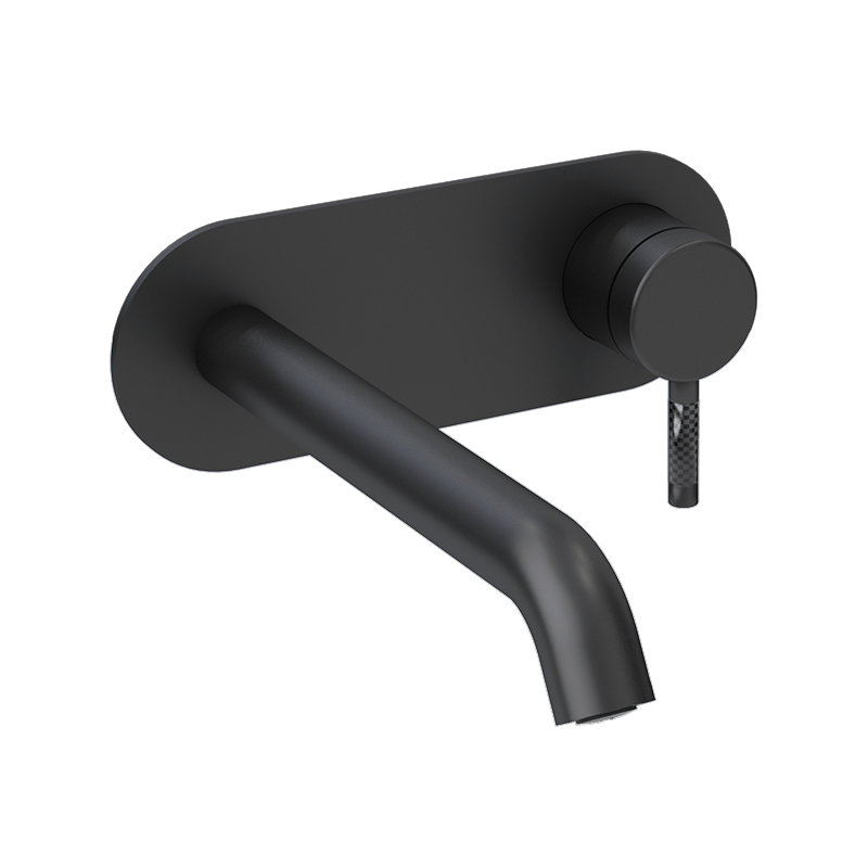 Rubi Vertigo C Wall-mounted Washbasin Faucet - Black - Renoz