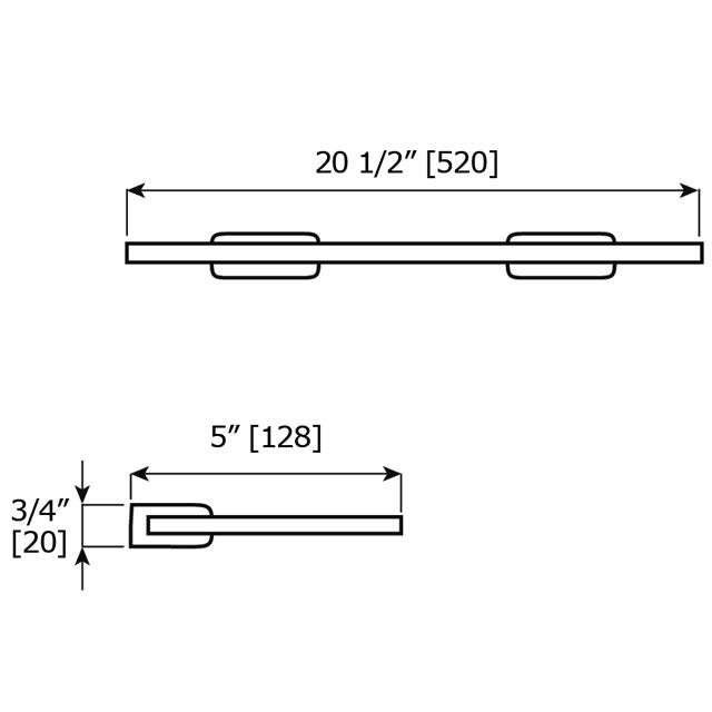 Laloo Jazz Single Glass Shelf J1887