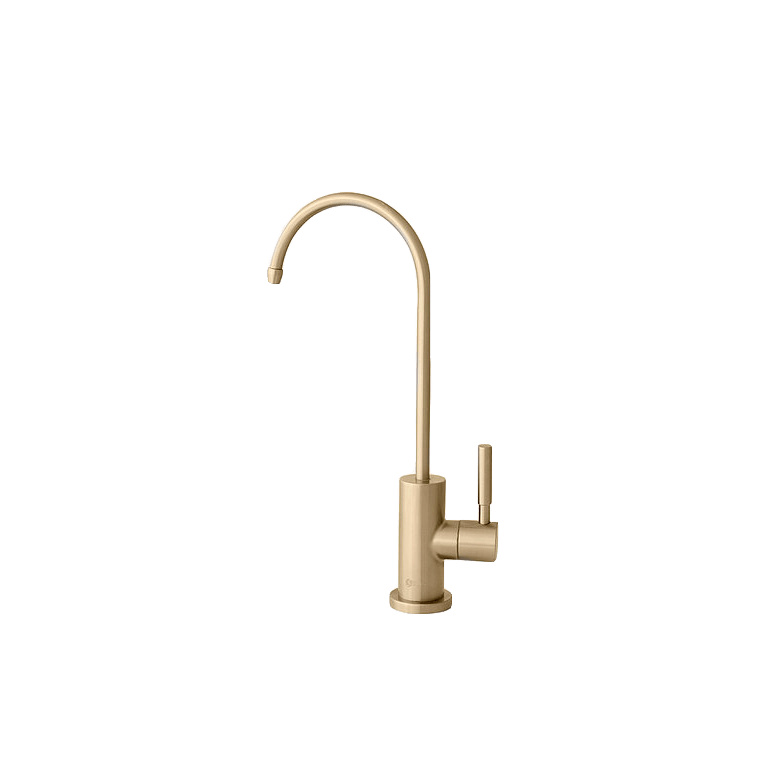 Stylish Lodi 11.25" Kitchen Drinking Water Tap Faucet, Stainless Steel Brushed Gold Finish K-142G - Renoz