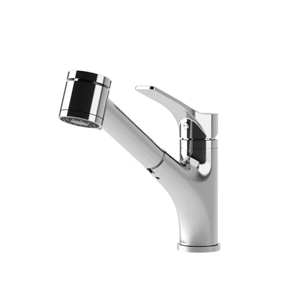 Kalia DEKA surfer 8.75" Single Handle Kitchen Faucet Pull-Out Dual Spray- Chrome - Renoz