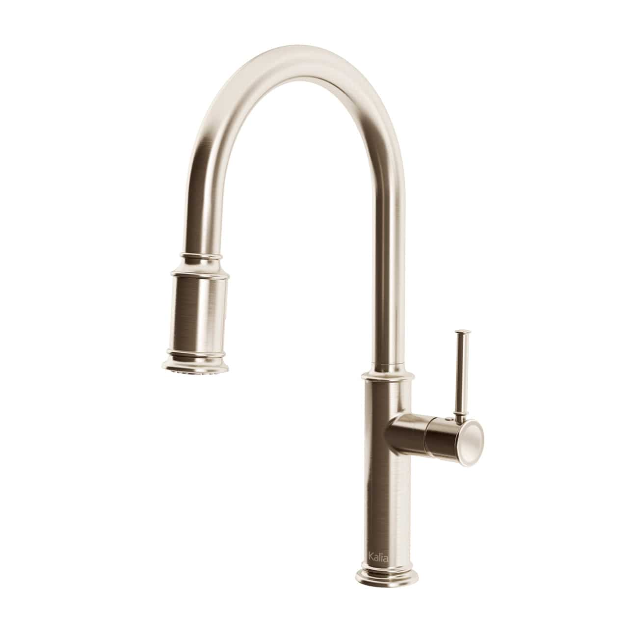 Kalia OKASION diver 17.75" Single Handle Kitchen Faucet Pull-Down Dual Spray -Stainless Steel PVD - Renoz