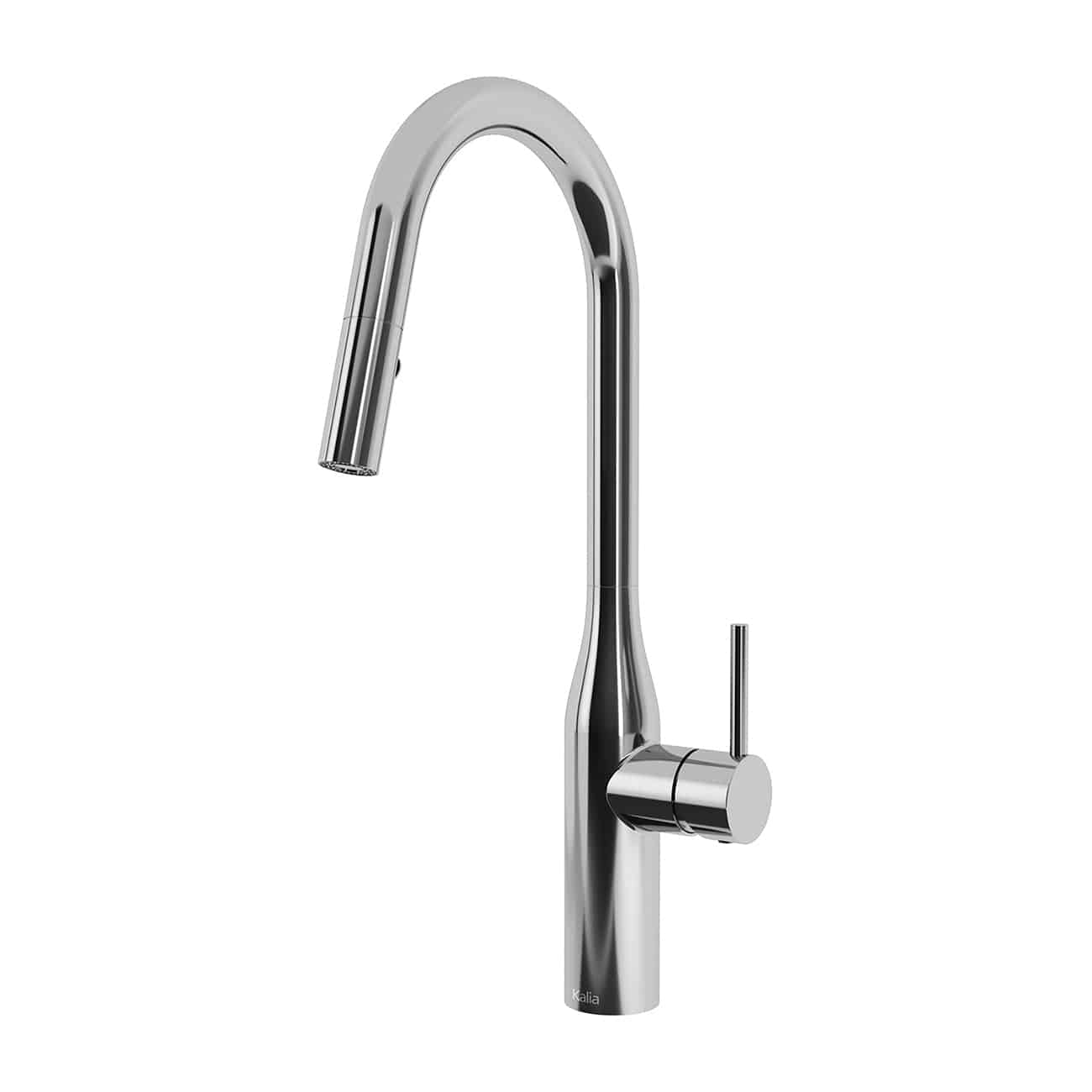 Kalia KAVIAR 16.5" Single Handle Kitchen Faucet Pull-Down Dual Spray -Chrome - Renoz