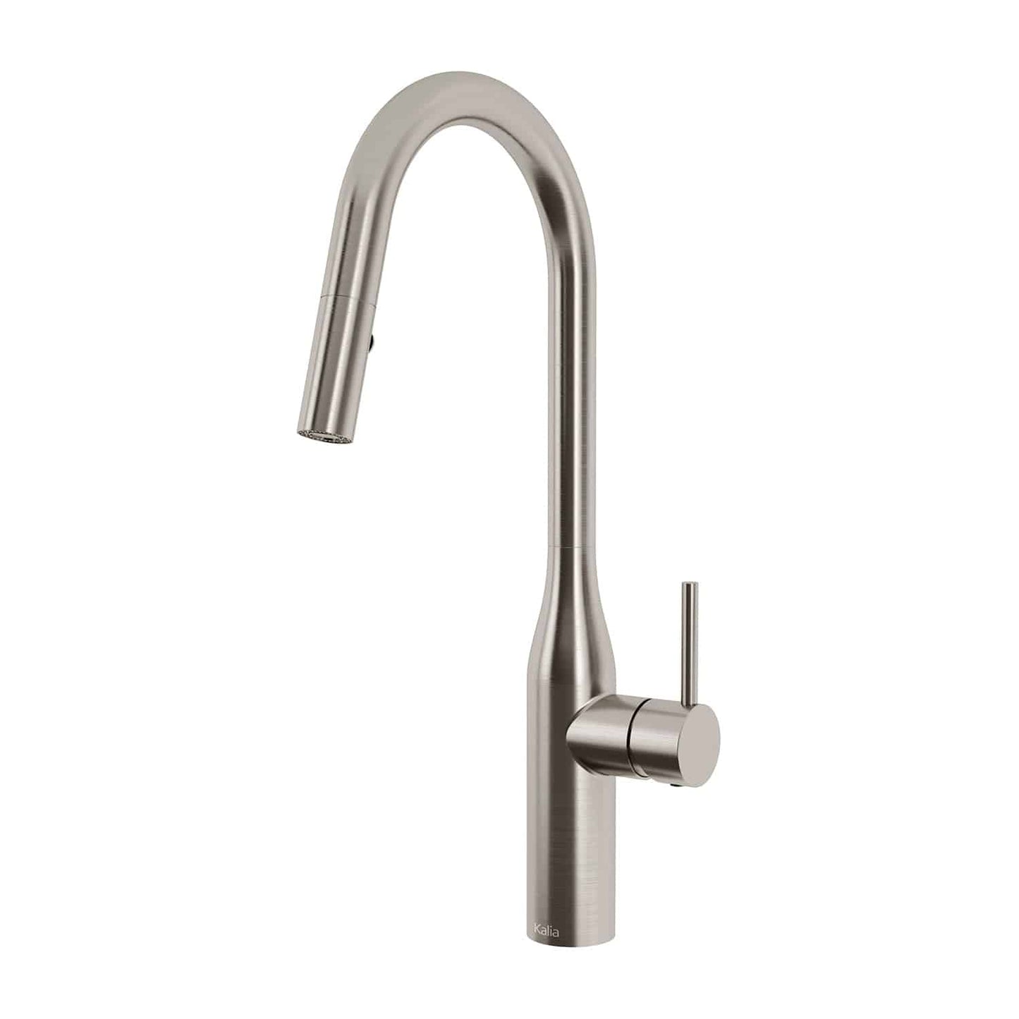 Kalia KAVIAR 16.5" Single Handle Kitchen Faucet Pull-Down Dual Spray Stainless Steel PVD - Renoz