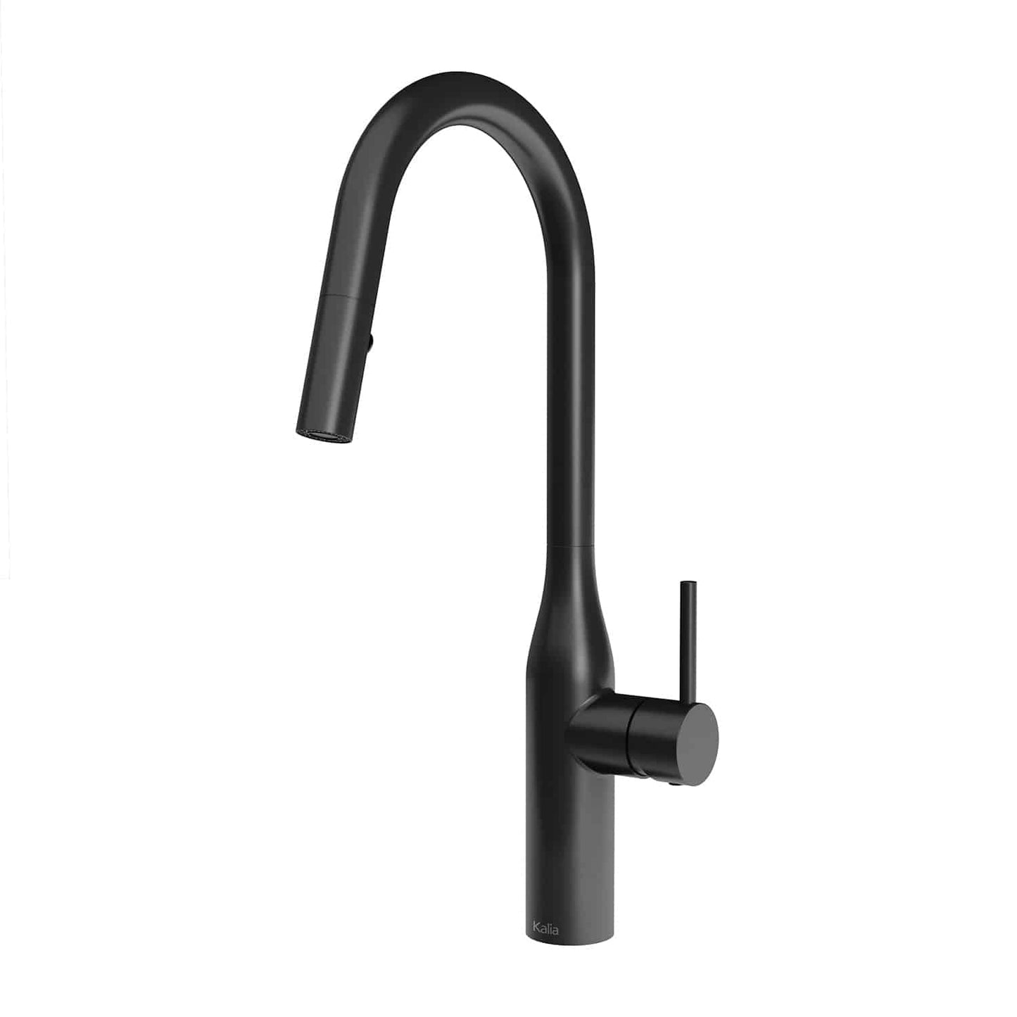 Kalia KAVIAR 16.5" Single Handle Kitchen Faucet Pull-Down Dual Spray- Matte Black - Renoz