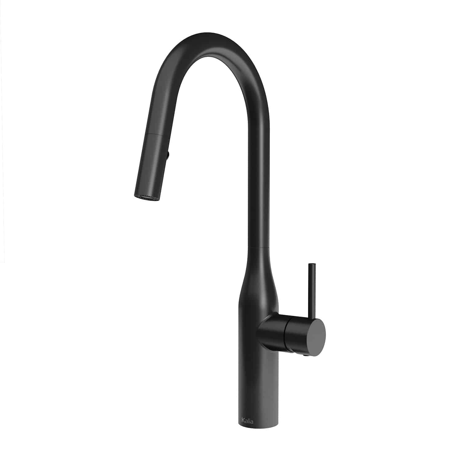 Kalia KAVIAR 16.5" Single Handle Kitchen Faucet Pull-Down Dual Spray- Matte Black - Renoz