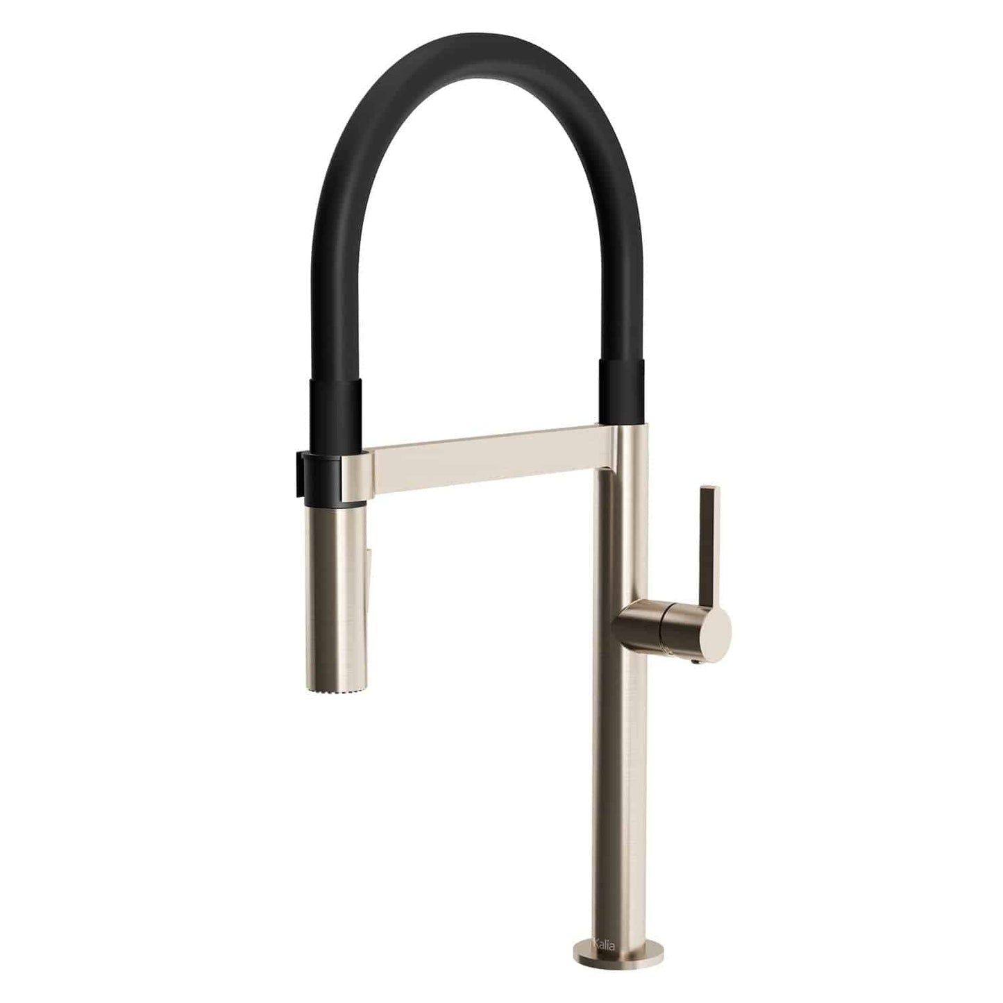 Kalia EXKI diver 20" PVC Hose Single Handle Kitchen Faucet Pull-Down Dual Spray- Stainless PVD - Renoz