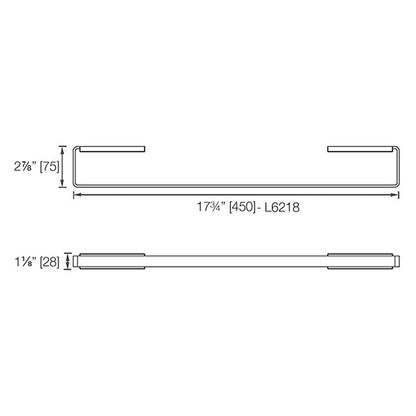 Laloo Lincoln Single Towel Bar (Medium) L6218